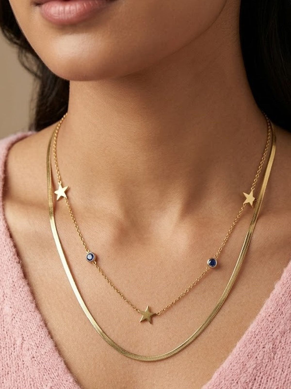 evil eye star gold necklace