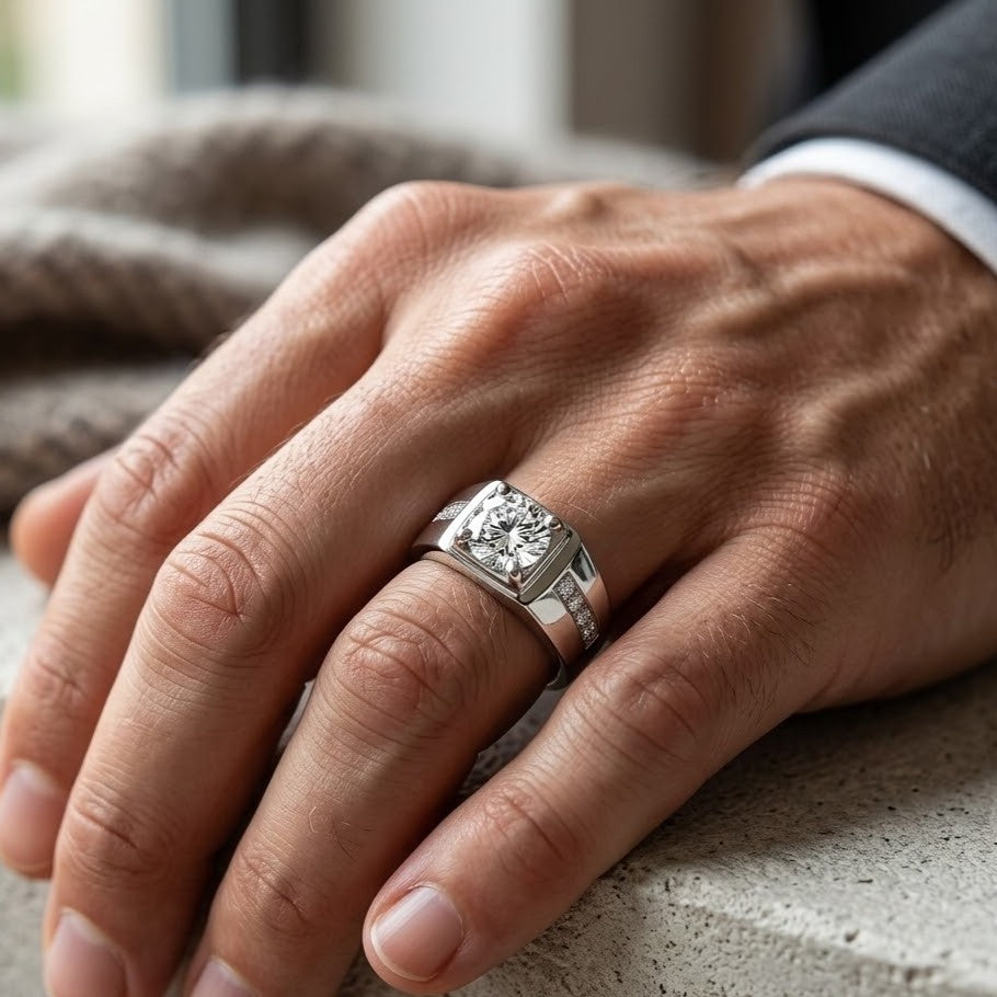 Bold Silver Men Ring